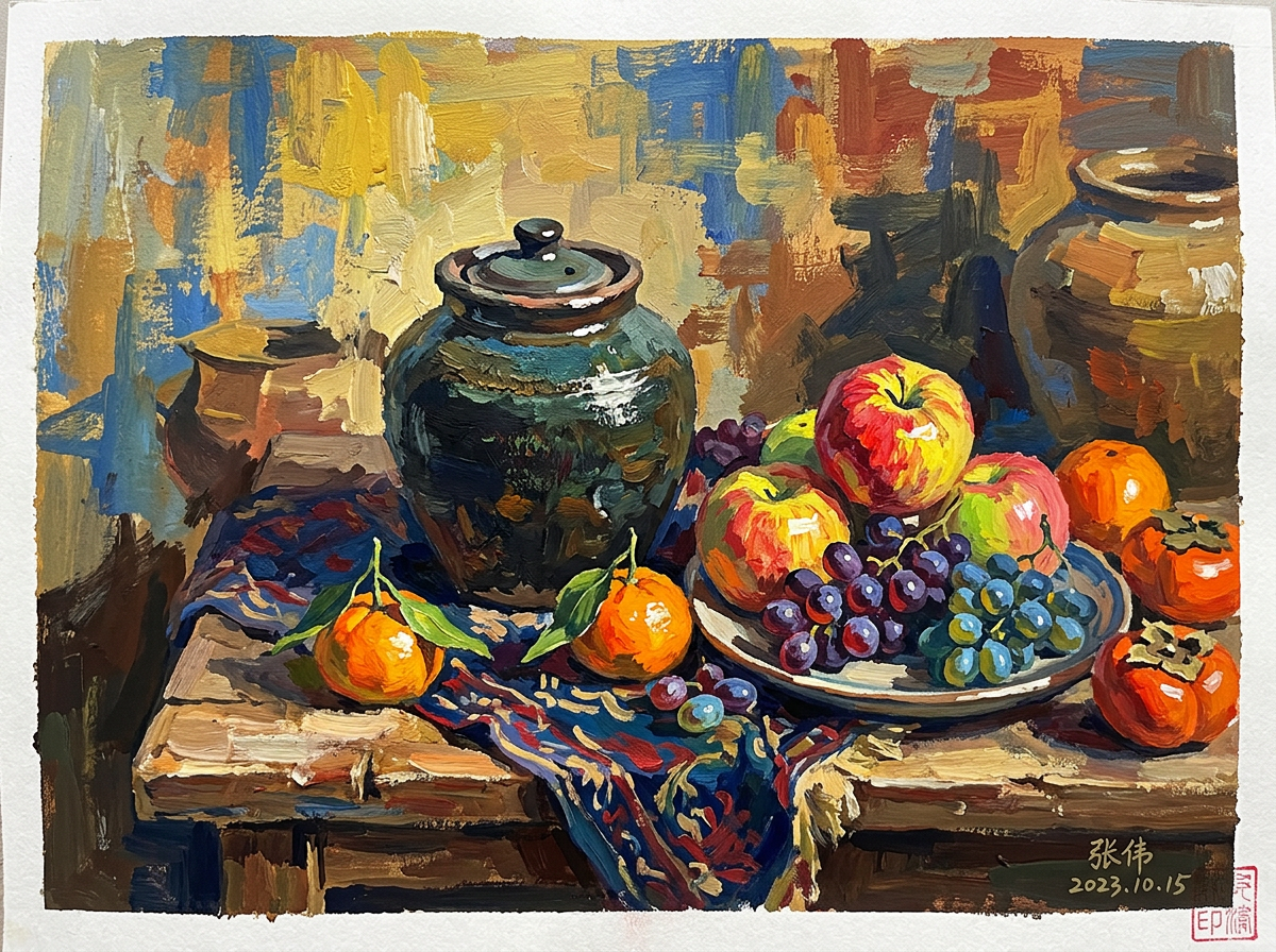 水粉画